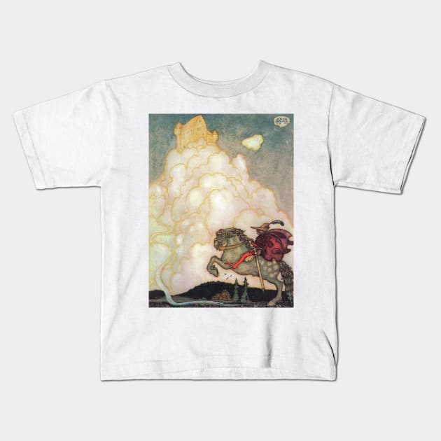 The Maiden in the Castle of Rosy Clouds - John Bauer Kids T-Shirt by forgottenbeauty